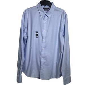 Tommy Hilfiger Men's Flex SlimFit Stretch Twill Dress Shirt blue 36/37 $85